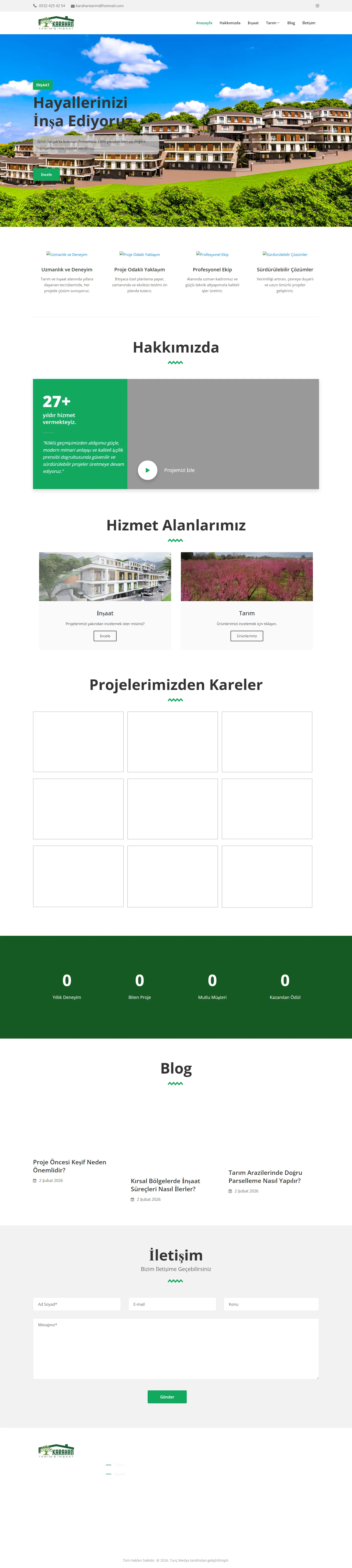 Karahan Tarım & İnşaat – İzmir Selçuk